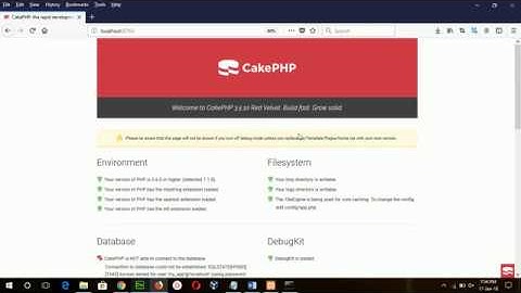 Install CakePHP 3.5 in XAMPP server