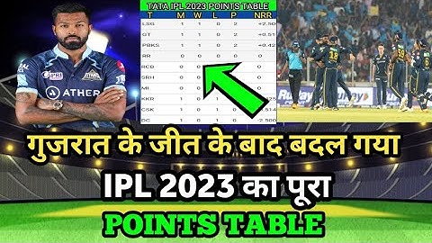 Ipl Points Table:-MI vs GT After Match Points Table | ipl 2023 Highlights