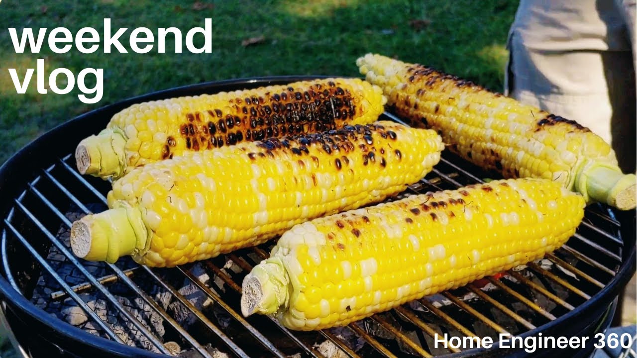 BBQ Grill Setup Charcoal Cooking Vlog Kids Fun Time Vlog Lakeside