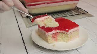 Jelly Mousse Cake | Strawberry Jello Cake Recipe with Haneen’s Yummy Kitchen.