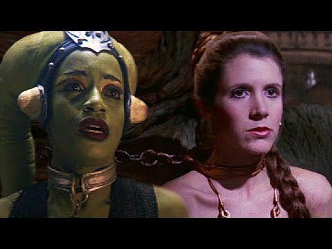 Jabba Enslaves Princess Leia and Oola