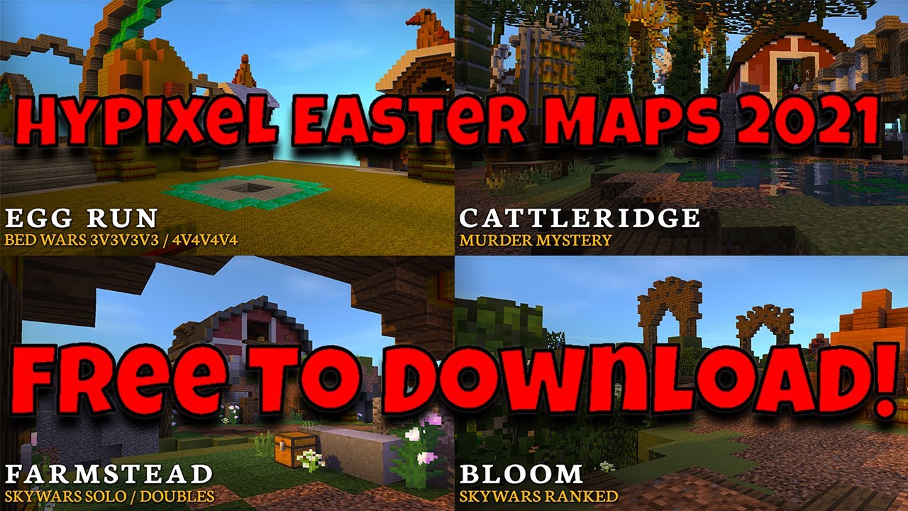 Hypixel Easter Maps 2021 *FREE TO DOWNLOAD* (NO ADFLY) 