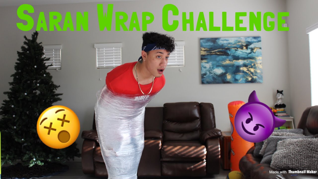 Extreme Saran Wrap Challenge!! **tougher than it looks** YouTube