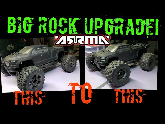 Arrma Big Rock v3 Wing Install and Kaiju wheels.