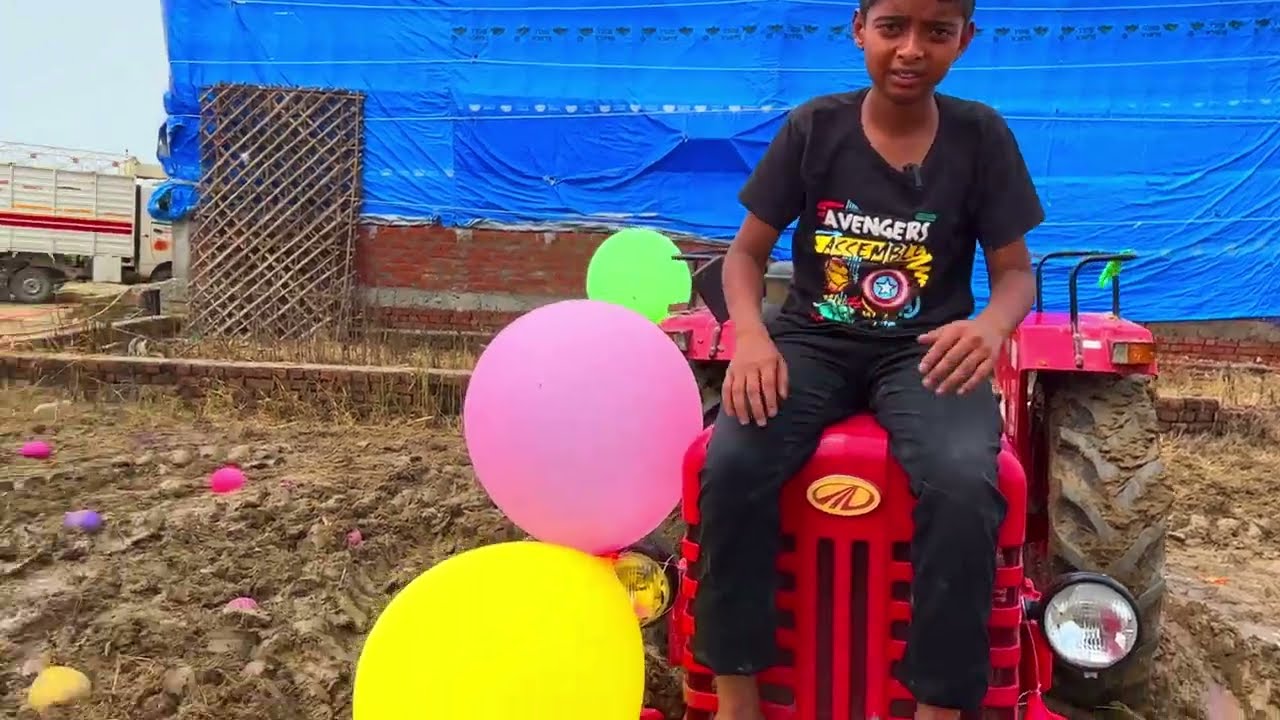 Plough vs Balloons Showdown 🌾🎈 | Epic Tractor vs Balloons Challenge