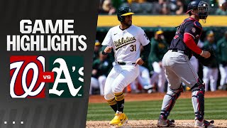 Nationals vs. A's Game Highlights (4/14/24) | MLB Highlights