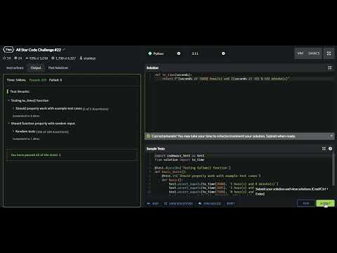 Codewars Python All Star Code Challenge #22 7kyu solution