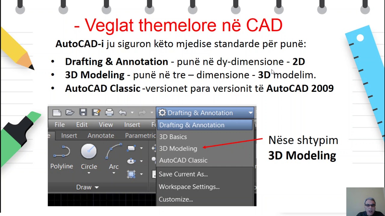 Shkolla profesionale - I - Vizatim teknik me CAD - Hyrja në programin CAD