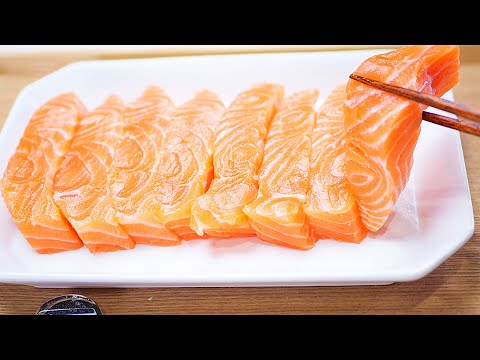 【ASMR】厚切りサーモン　Salmon Eating Sounds【咀嚼音】