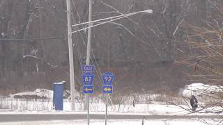 NS UP and BNSF Lashup In The Snow 4K
