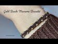 Gold Beads Macramé Bracelet Tutorial