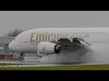 A380 SPRAY LANDING IN SLOW MOTION #Shorts