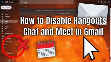 How to Disable Google Hangouts Chat and Google Meet in GMail Webb Application