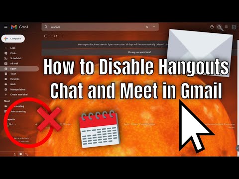 How to Disable Google Hangouts Chat and Google Meet in GMail Webb Application
