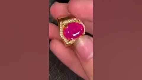 Siêu phẩm nhẫn nam ruby Yên Bái đẹp huyết kính giá hơn 30 triệu thôi nha