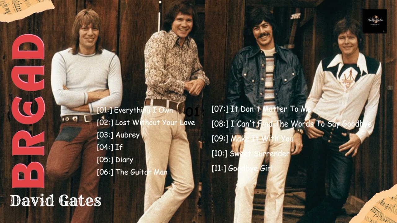 BREAD MUSIC HITS PLAYLIST || David Gates 1970's-1980's 🔥❤️