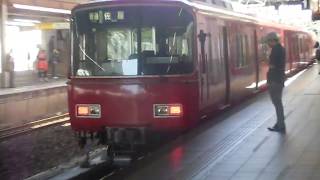 名鉄 1・2番線ホーム中央から撮影! 6500系6519F普通佐屋ゆき 金山発車 名鉄シリーズ845回