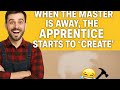 When the master is away, the apprentice starts to ‘create’ 😆🔨