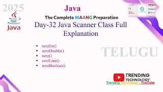 Java Scanner Class Explained in Telugu | User Input in Java #bsktrending #java #telugu #google #fb