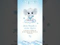 Video de invitación ELEFANTE BEBÉ para BABY SHOWER #invitacionesdigitales #elefante #babyshower