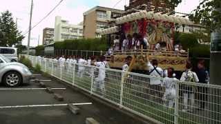 20130914‐1027やわたんまち館山総合高校横を行く神明町の山車