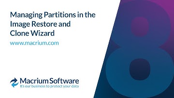 Managing Partition in the Image Restore and Clone Wizard
