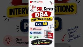 SQL Server DBA Interview Questions | #data #sql #coding #learnsql | @madesimplemssql Guide