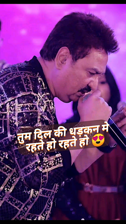 Tum Dil Ki Dhadkan Me Song | Kumar Sanu 😍 Live Show 🎤 | #shorts #bollywood #status #video #90s