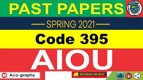 AIOU Paper Code 395 Spring 2021 || Statistics - II || AIOU Old Papers || AIOU Past Papers || Solved