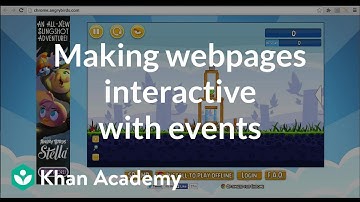 Making webpages interactive with events | Computer programming | Khan Academy
