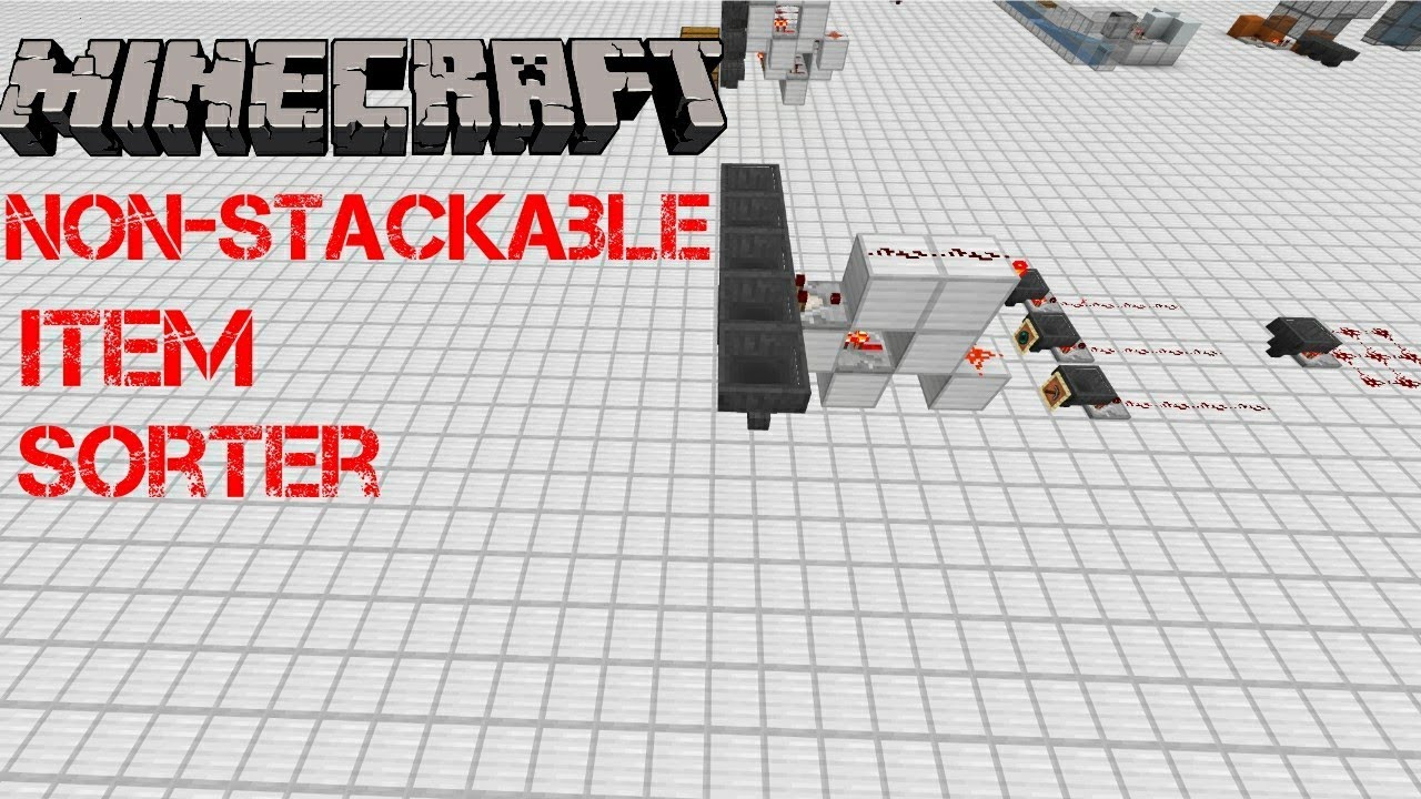 Minecraft Bedrock Redstone: Non-stackable item sorter - YouTube