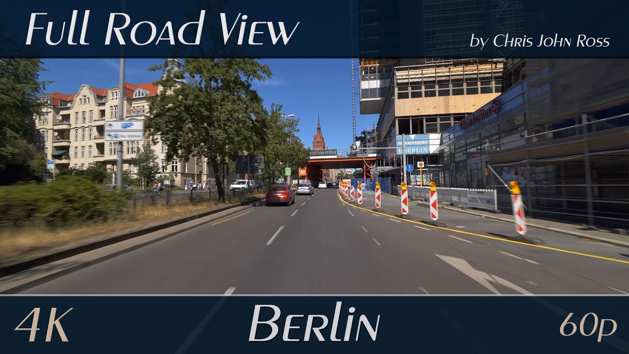 Berlin, Germany: Lichterfelde, Steglitz - Hindenburgdamm, Schloßstraße - 4K (2160p/60p)