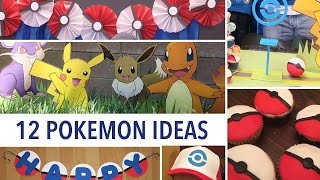 POKEMON 12 Ideas Para Fiestas - Decoración, actividades y comida
