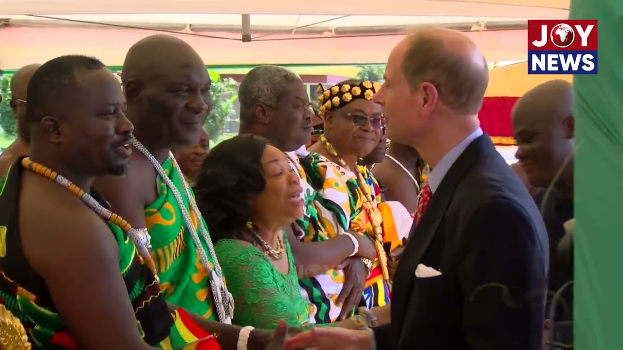 Jubilee House comes alive as cultural display welcomes Prince Edward to Ghana.