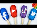 Making Ice Cream mix Logo youtube, Facebook, twitter, instagram with clay 🍦 Polymer Clay Tutorial