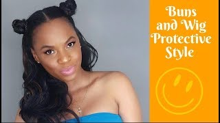 High Bun Protective Style in Under 10 Minutes | Natural Hair by NaturalCanadianGirl 354 views 5 years ago 4 minutes, 10 seconds