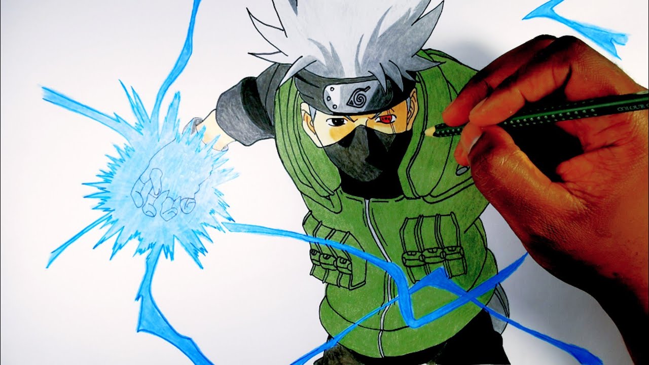 In This Video I'll be Drawing Kakashi Hatake with Sharingan and Chi...