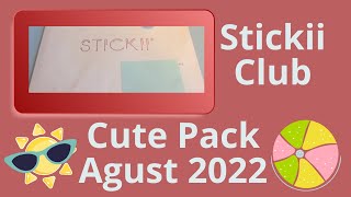 Stickii Club August 2022 Cute Pack Unboxing screenshot 2