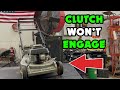 ANCIENT John Deer 14SB Push Mower - Clutch Won't Engage - Easy Fix