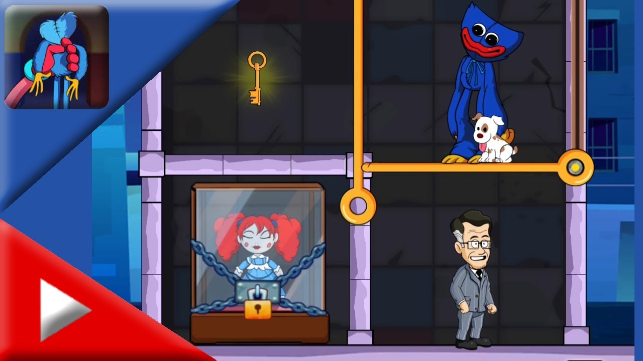 Huggee Huggee Pin Rescue Puzzle Game - New Gameplay All Levels - YouTube