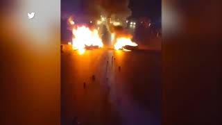 تصاویر منتسب به پنجمین شب اعتراضات در خوزستان - رامهرمز