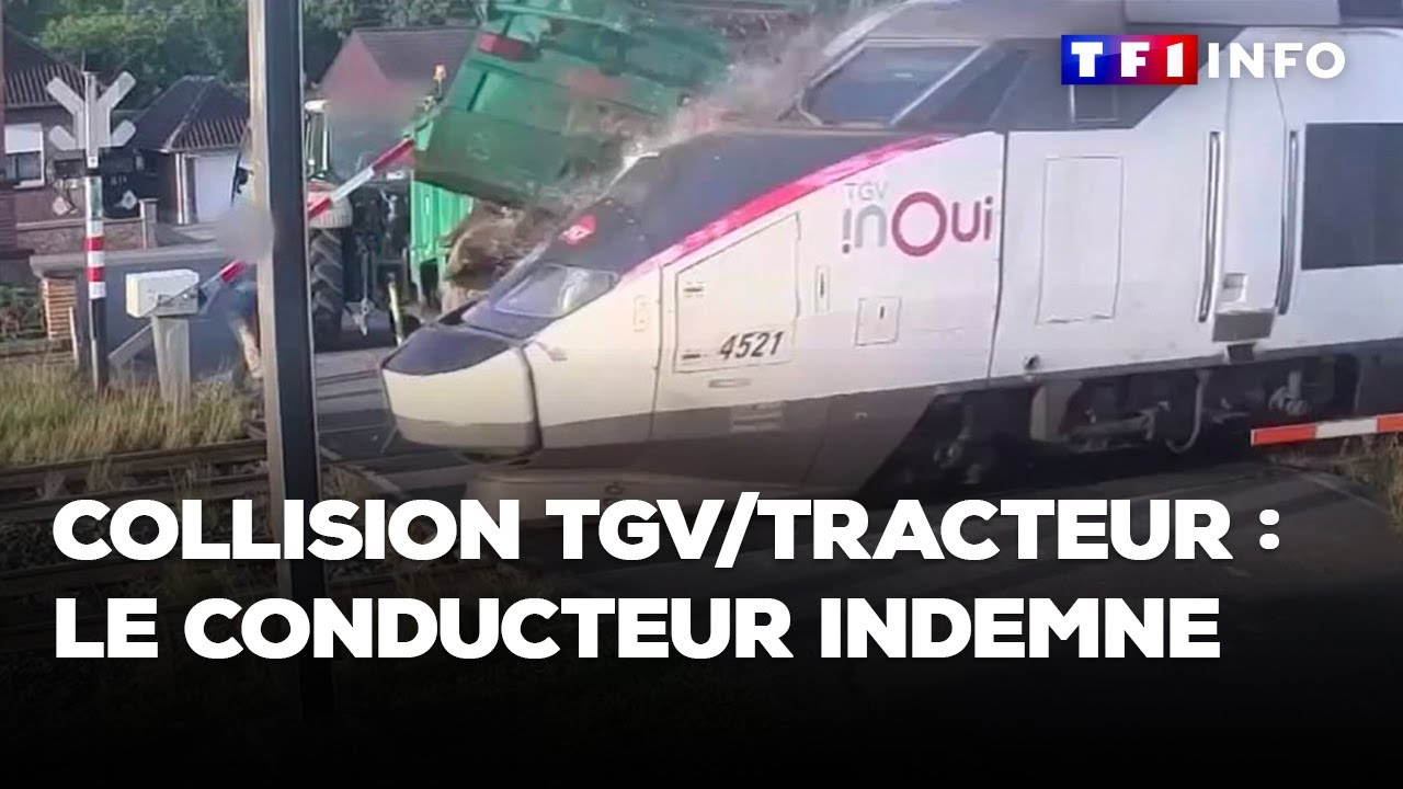 Collision d’un TGV et un tracteur : le conducteur indemne