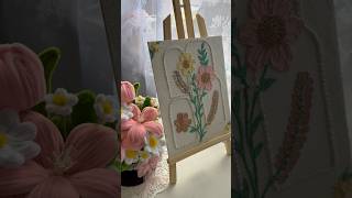 Texture Painting and flower pot✨💐#shorts
