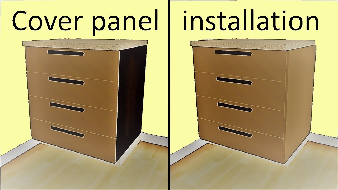 How to install kitchen cabinet cover panel 