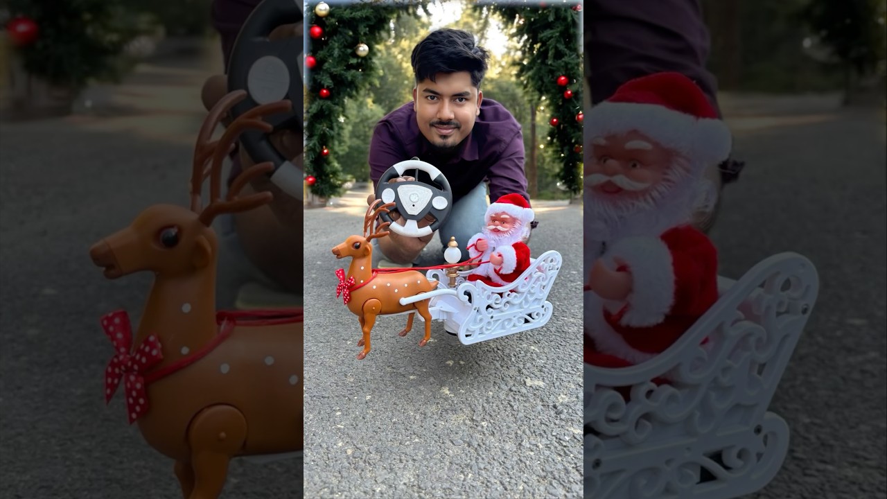 Распаковка подарка: сани и олени Санта-Клауса на радиоуправлении 😍