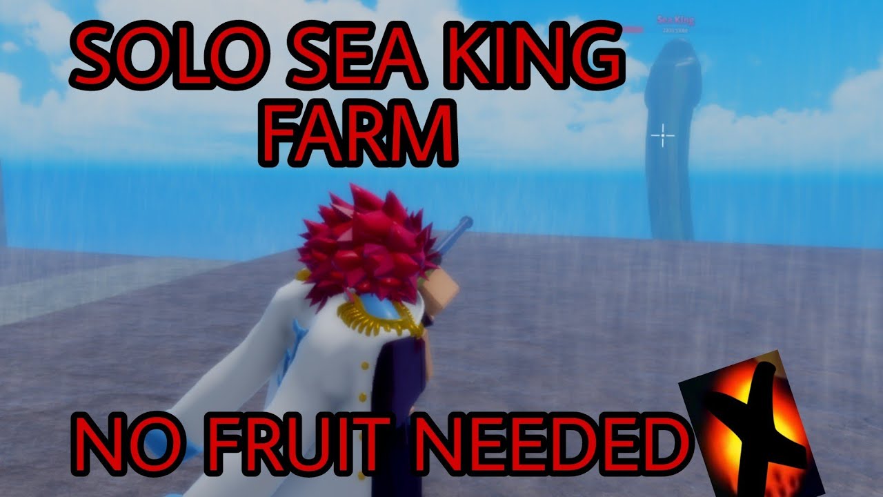 [GPO] EASY Solo sea king farm in Grand Piece Online || No fruit needed