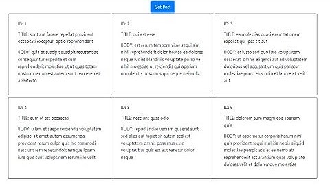Get Data from REST API | Axios | JSONPlaceholder | Bootstrap