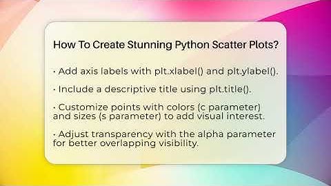 How To Create Stunning Python Scatter Plots? - Python Code School