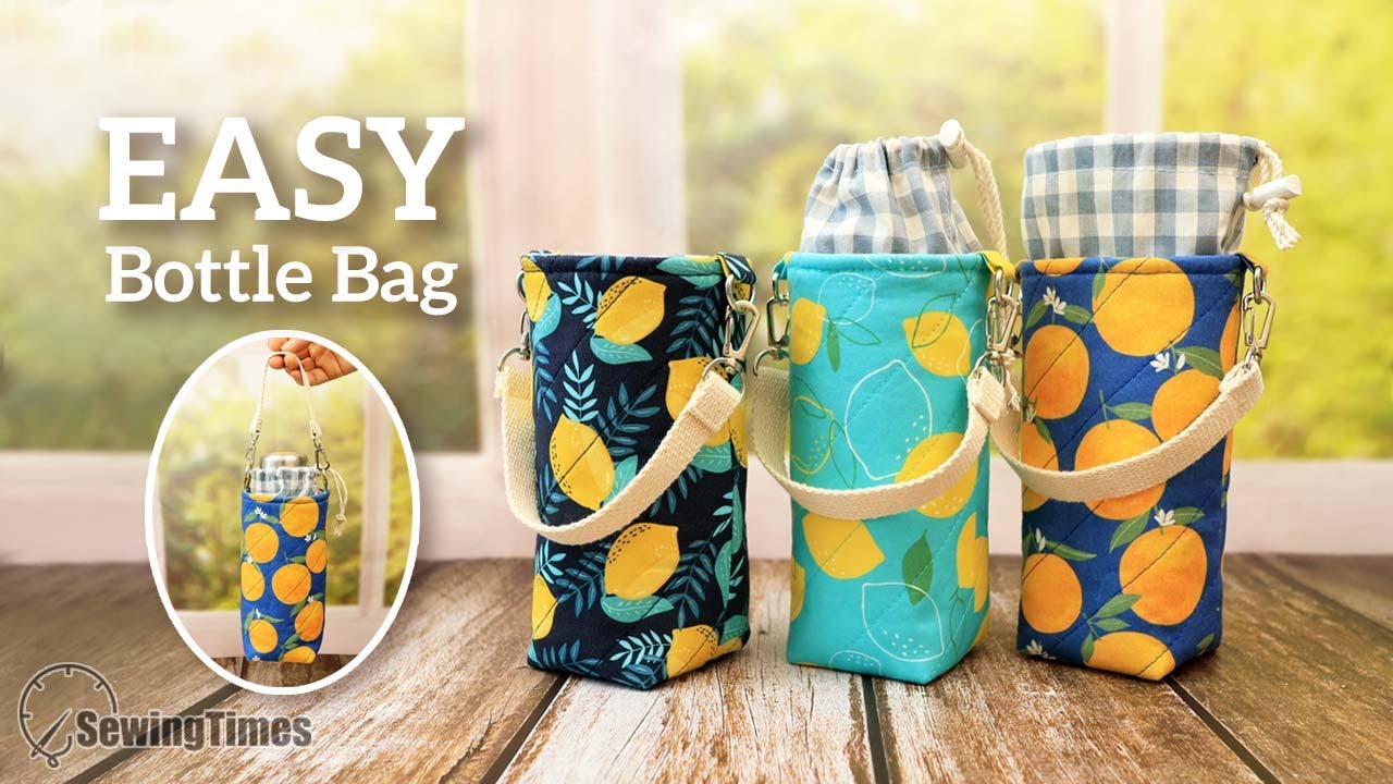 Easy instructions for sewing a bottle bag (with free pattern)