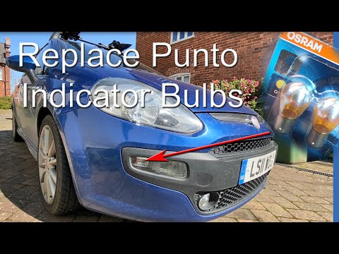 Fiat Punto Evo Indicator front bulb Replacement  2010 - 2018 plus Upgraded Bulbs how to